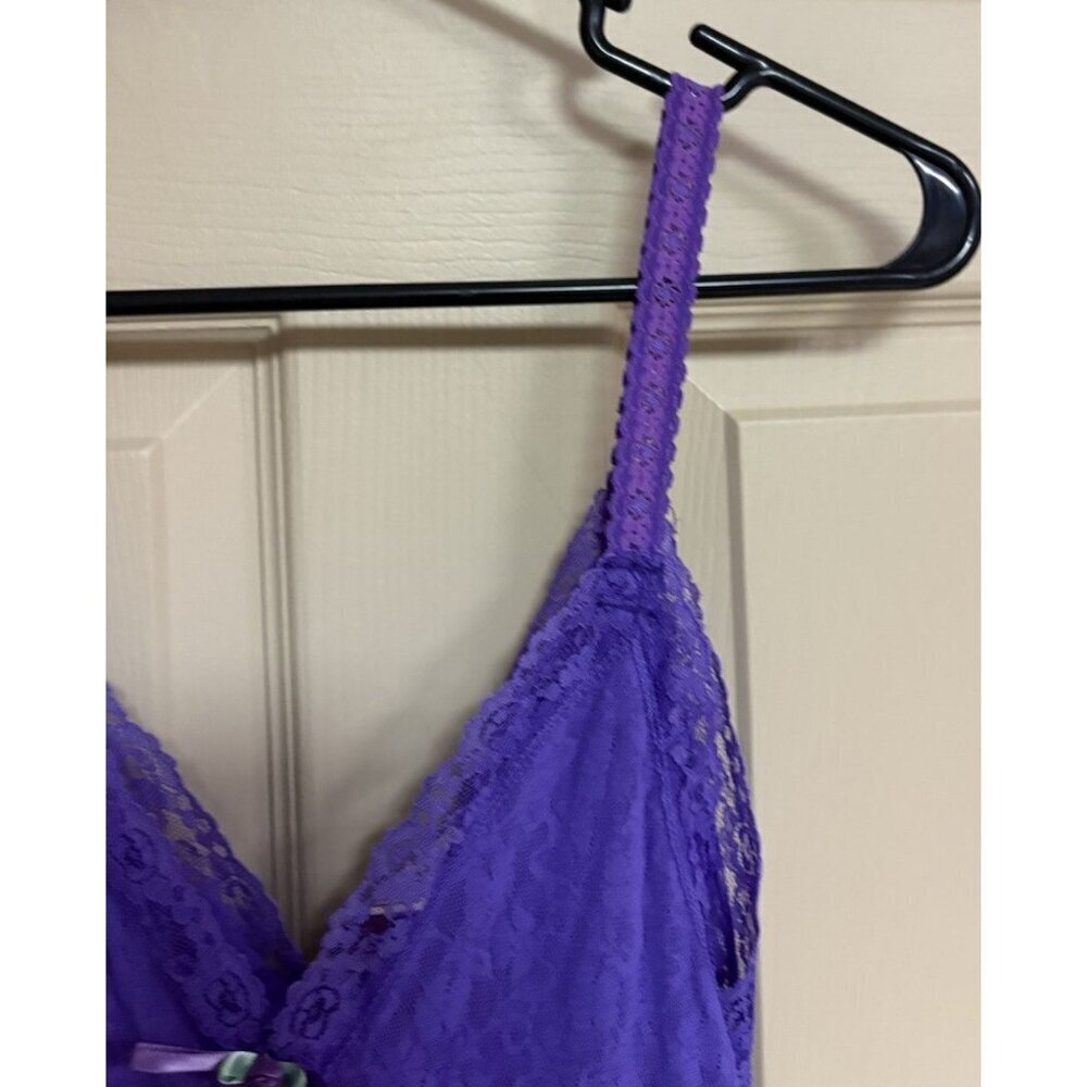 Vintage Ballerina Nightgown Semi Sheer To Waist Lace Feather Bed Intimate Sz M - Picture 4 of 8